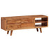 Swen Studio -  TV Cabinet Solid Acacia Wood with Carved Doors 117x30x40 cm